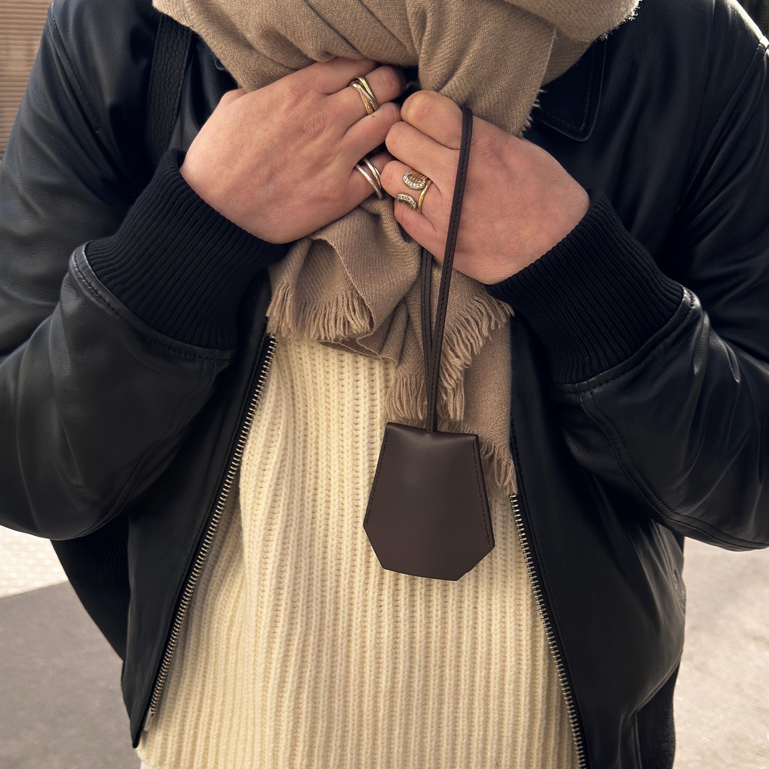 Porte-clés cloche 40 - Chocolat